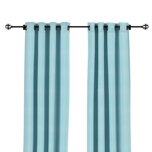 Sunbrella Canvas Mineral Blue Outdoor Curtain