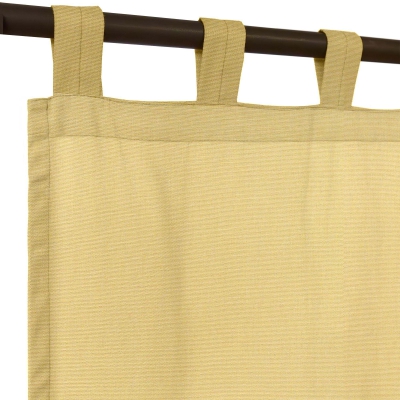Sunbrella Canvas Wheat Outdoor Curtain with Tabs 50 in. x 96 in.