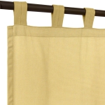Sunbrella Canvas Wheat Outdoor Curtain with Tabs 50 in. x 96 in.