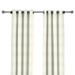 Sunbrella Canvas White Outdoor Curtain with Dark Gunmetal Plated Grommets 50 in. x 96 in.