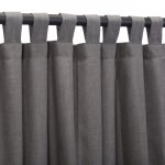 Sunbrella Cast Slate Outdoor Curtain with Tabs