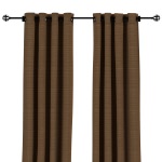Sunbrella Dupione Walnut Outdoor Curtain with Nickel Plated Grommets - 50 in. x 108 in.