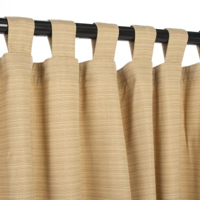 Sunbrella Dupione Bamboo Outdoor Curtain with Tabs 50 in. x 96 in.
