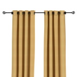 Sunbrella Canvas Brass Outdoor Curtain