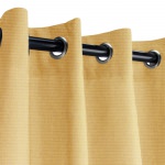 Sunbrella Canvas Brass Outdoor Curtain with Nickel Plated Grommets - 50 in. x 96 in.