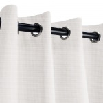 Sunbrella Canvas Canvas Outdoor Curtain with Black Grommets 50 in. x 84 in.