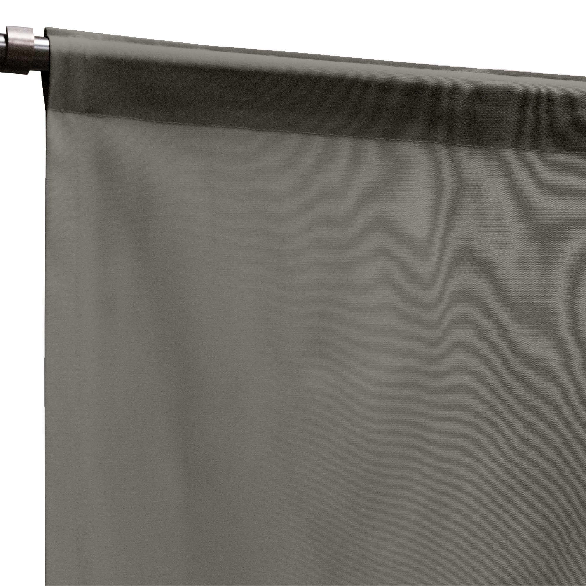 Sunbrella Canvas Flax Outdoor Curtain 50 in x 108 in w/ Dark