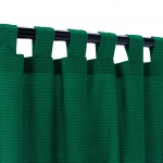 Sunbrella Canvas Forest Green Outdoor Curtain with Tabs 50 in. x 96 in.