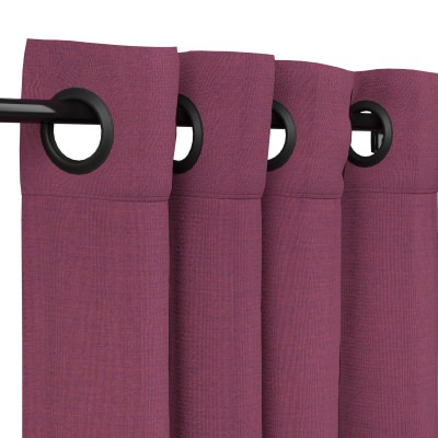 Sunbrella Canvas Iris Outdoor Curtain with Nickel Plated Grommets - 50 in. x 108 in.