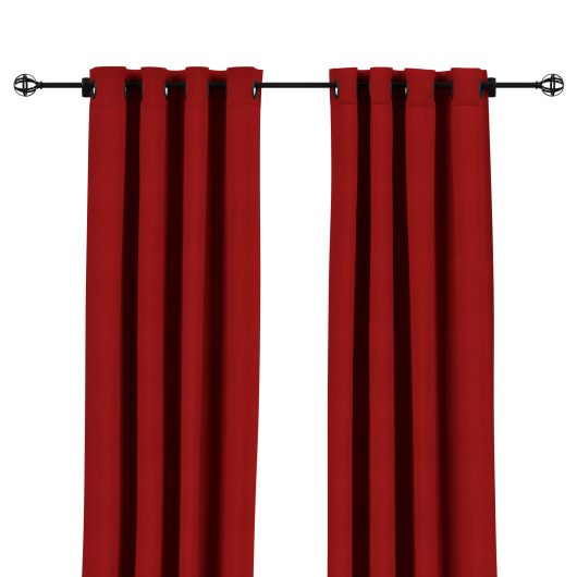 Sunbrella Canvas Jockey Red Outdoor Curtain