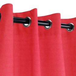Sunbrella Canvas Logo Red Outdoor Curtain
