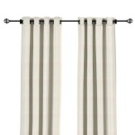 Sunbrella Canvas Natural Outdoor Curtain with Nickel Plated Grommets - 50 in. x 96 in.
