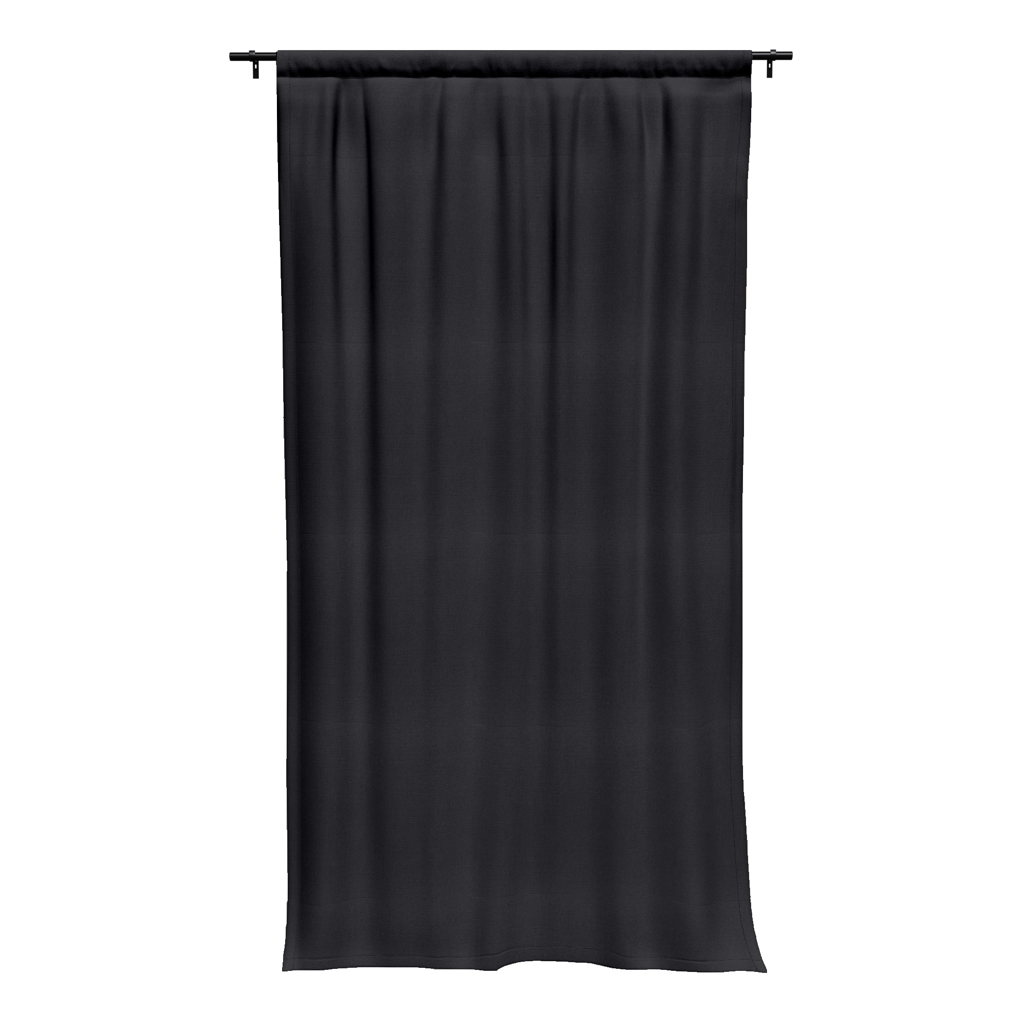 Sunbrella Canvas Flax Outdoor Curtain 50 in x 108 in w/ Dark