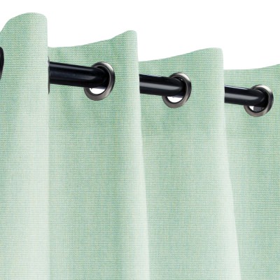 Sunbrella Canvas Spa Outdoor Curtain with Nickel Grommets 50 in. x 120 in.