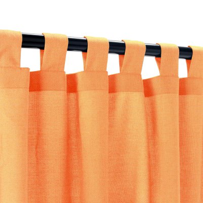 Sunbrella Canvas Tuscan Outdoor Curtain with Tabs 50 in. x 84 in. w/ Stabilizing Grommets