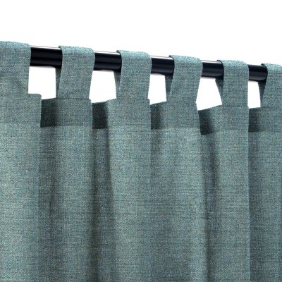 Sunbrella Cast Lagoon Outdoor Curtain with Tabs 50 in. x 96 in.