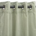 Sunbrella Outdoor Curtain with Nickel Plated Grommets in Cast Oasis 50 in x 108 in