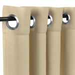 Sunbrella Canvas Antique Beige with Nickel Grommets - 50 in. x 96 in.