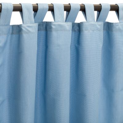 Sunbrella Outdoor Curtain with Tabs in Canvas Air Blue 50 in x 120 in