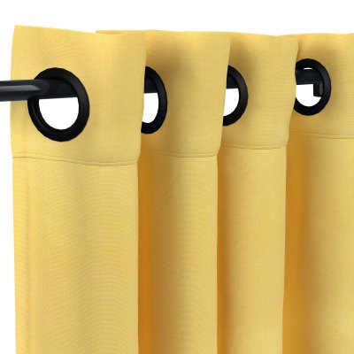 Sunbrella Canvas Buttercup with Dark Gunmetal Grommets - 50 in. x 120 in. w/ Stabilizing Grommets