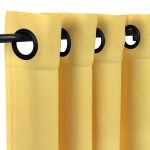 Sunbrella Canvas Buttercup with Dark Gunmetal Grommets - 50 in. x 120 in. w/ Stabilizing Grommets