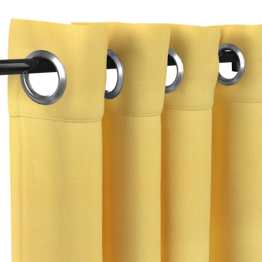 Sunbrella Canvas Buttercup with Nickel Grommets w/ Stabilizing Grommets - 50 in. x 108 in.