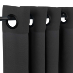 Sunbrella Canvas Black with Dark Gunmetal Grommets -  50 in. x 96 in.