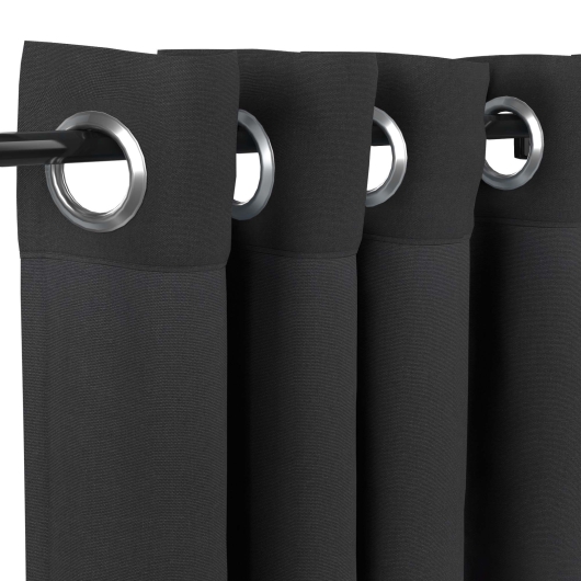 Sunbrella Canvas Black with Nickel Grommets - 50 in. x 108 in.