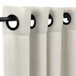 Sunbrella Canvas Natural with Dark Gunmetal Grommets - 50 in. x 84 in.