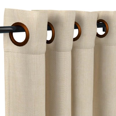 Sunbrella® Canvas Flax with Old Copper Grommets - 50 in. x 96 in. w/ Stabilizing Grommets