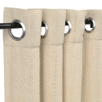 Sunbrella Canvas Flax Outdoor Curtain with Nickel Plated Grommets - 50 in. x 108 in.