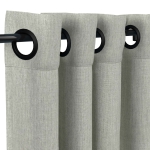 Sunbrella Canvas Granite with Dark Gunmetal Grommets - 50 in. x 96 in.