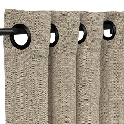 Sunbrella® Linen Stone with Dark Gunmetal Grommets - 50 in. x 96 in.