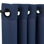 Sunbrella Canvas Navy with Dark Gunmetal Grommets - 50 in. x 108 in. w/ Stabilizing Grommets