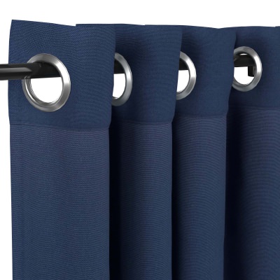 Sunbrella Canvas Navy with Nickel Plated Grommets - 50 in. x 84 in.