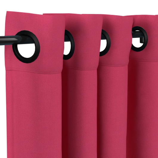 Sunbrella Canvas Hot Pink with Dark Gunmetal Grommets - 50 in. x 108 in.