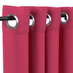 Sunbrella Canvas Hot Pink with Nickel Plated Grommets - 50 in. x 96 in.