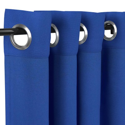 Sunbrella Canvas True Blue with Nickel Grommets - 50 in. x 108 in.