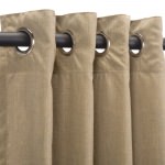 Sunbrella Cast Tinsel Outdoor Curtain with Nickel Plated Grommets 50 in. x 84 in.