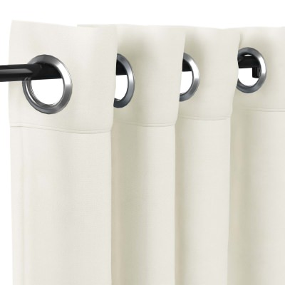 Sunbrella Canvas White with Nickel Grommets - 50 in. x 96 in.