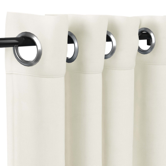 Sunbrella Canvas White with Nickel Grommets - 50 in. x 108 in.