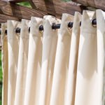 Tempotest Crema Extra Wide Outdoor Curtain with Nickel Plated Grommets - 50 in. x 84 in.