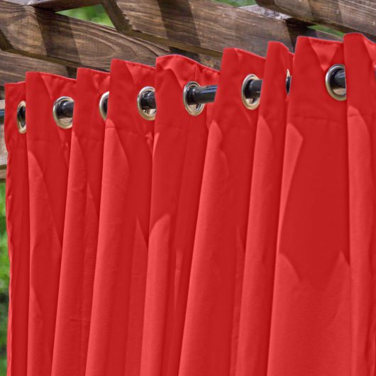 Rosso Extra Wide Outdoor Curtain with Nickel Grommets 120