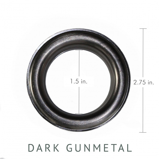Sunbrella Spectrum Denim Outdoor Curtain with Dark Gunmetal Grommets 50 in. x 108 in. w/ Stabilizing Grommets