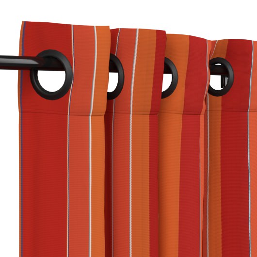 Sunbrella Expand Tamale Outdoor Curtain 50 x 120 w/ Dark Gunmetal Grommets