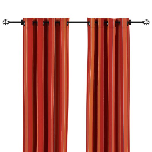 Sunbrella Expand Tamale Outdoor Curtain 50 x 120 w/ Dark Gunmetal Grommets