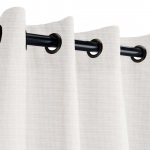 Sunbrella Canvas Canvas Outdoor Curtain with Dark Gunmetal Grommets and Stabilizing Grommets50 in. x 84 in.