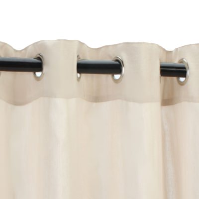 Sunbrella Illusion Sand Outdoor Curtain with Nickel Plated Grommets 50 in. x 108 in.