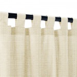 Sunbrella Linen Antique Beige Outdoor Curtains with Tabs 50 in. x 96 in.