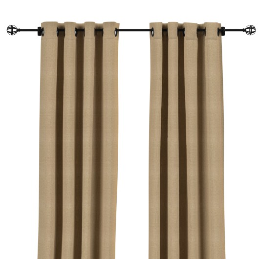 Sunbrella Linen Sesame Outdoor Curtain